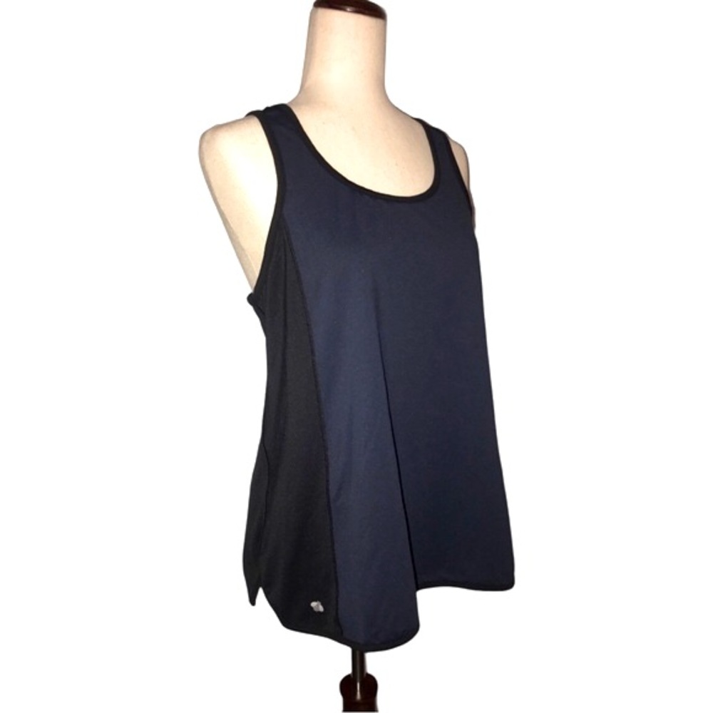 Athletic Racer Back Tank Top Navy Black Cee Bee by Cheryl Burke Sport Tank Top